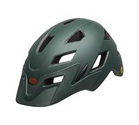 BELL Casco da ciclismo per bambini Sidetrack, colore verde scuro opaco/arancione, taglia unica 47-54 cm UK