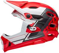 Bell Casco Super DH MIPS, rosso/bianco/nero, taglia S/52-56 cm