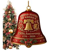 Bell, Ciondolo Patriottico Bells, 250 ° Anniversario, Fondazione Degli Stati, Campana Di Durevole A Mano, Per Decorazioni Natalizie Recinzione O Patio.