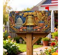 Bell Coperture magnetiche per cassette postali, patriottico storico Aquila Campidoglio edificio Giorno dell'Indipendenza Rosso Pelle per Decorazioni per Casa Giardino 53 x 64 cm