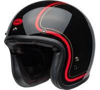 Bell Custom 500 Chief Casco Jet, nero-rosso, taglia S per maschi