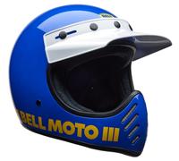 Bell Moto-3 Classic, casco a croce L male Blu/Giallo
