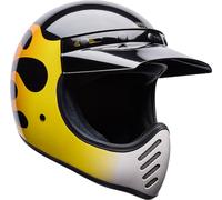 Bell Moto-3 Flint, casco da motocross S male Nero/Giallo/Bianco