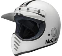 Bell Moto-3 Steve McQueen, casco a croce S male Bianco/Nero