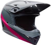 Bell MX-10 MIPS Aviator Casco da motocross, grigio/rosa, Taglia XL (61/62)