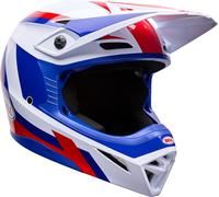Bell MX-10 MIPS Dyno Casco da motocross, Rosso/Bianco, Taglia XL (61/62)