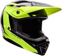 Bell MX-10 MIPS Talon Casco da motocross giovanile, nero-giallo, taglia M