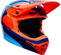 Bell MX-10 MIPS Wave Casco da motocross giovanile, Arancione/blu, Taglia Y/M (51/52)