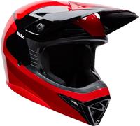 Bell MX-10 MIPS Wave Casco da motocross giovanile, nero-rosso, taglia M
