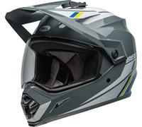 Bell MX-9 Adventure MIPS Alpine Casco da motocross, grigio/bianco, Taglia S (55/56)