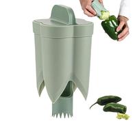 Bell Pepper Corer | Remover di semi da 2 in 1 pepe | Strumento taglialette di frutta e peperoni | Vegetable Corer e Slicer per Bell Peper Jalapeno Chili | Gadget da cucina per preparazione senza sforz