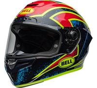 Bell Race Star DLX Flex Xenon Elmetto, nero/rosso/giallo, Taglia M (57/58)