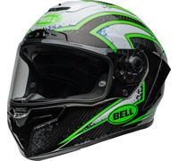 Bell Race Star DLX Flex Xenon Elmetto, nero/verde/argento, Taglia S (55/56)
