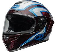 Bell Race Star DLX Flex Xenon Elmetto, rosso/azzurro chiaro/argento, Taglia M (57/58)