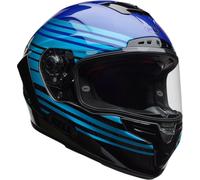 Bell Race Star DLX RSD Dash Carbon Casco, Blu scuro/azzurro chiaro/nero, Taglia S