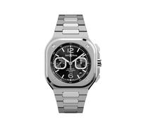 Bell & Ross BR 05 Chrono Black Steel Men's Automatic Watch BR05C-BLC-ST/SST - Black Dial, Stainless Steel Bracelet