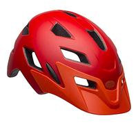 BELL Sidetrack - Casco da ciclismo per bambini, rosso opaco/arancione, 47-54 cm