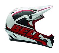 Bell Transfer 9 16 Casco da bici per adulti, unisex, Fahrradhelm Transfer-9 16, Multi-Coloured - Mat White/Red Setup, XXL