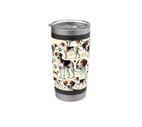 Bella American Foxhound Dogs Pattern Cute BRT Bicchiere termico in acciaio inox doppia parete