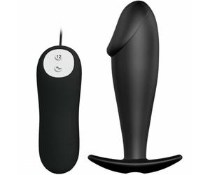 Bella amore fondo silicone anale plug pene design 12 modalitÀ di vibra