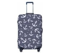 Bella ancora ondulata pois stampa viaggio bagagli copre - Elasticità Valigie Coperture Protector per bagagli 45-81 cm, Nero , M