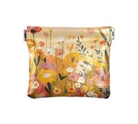 Bella Arancio-Rosa Fiori Moda Donne PU Pelle Coin Purse Fancy Mini Card Holder Portafoglio per le Donne monedero para carro