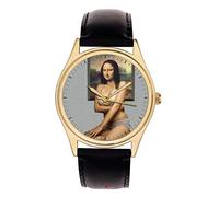 Bella arte erotica sexy Mona Lisa Masterpiece interpretazione presentazione orologio da polso. always Stay Aroused.
