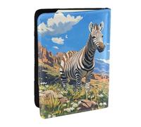 Bella Aurora - Porta passaporto da viaggio, per uomini e donne, organizer per documenti e carte di credito, Zebra africana, Taglia unica