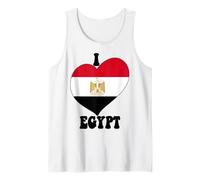 Bella bandiera con scritta «I love Egypt Proud» a forma di cuore Canotta