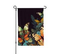 Bella bandiera da giardino a farfalla 71 x 101 cm bandiera da cortile verticale bandiera di benvenuto piccola bandiera decorativa per esterni per tutte le stagioni striscioni per patio casa vacanze