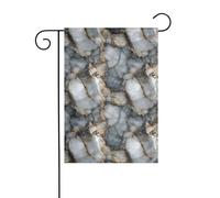 Bella bandiera da giardino in pietra di marmo liscia 30 x 45 cm verticale su entrambi i lati per case coloniche decorazioni esterne bandiera cortile