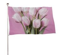 Bella bandiera floreale 152,4 x 243,8 cm, stampa su entrambi i lati, bandiera decorativa da giardino, non sbiadisce, con occhielli in ottone da appendere, sfondo fotografico per interni ed esterni