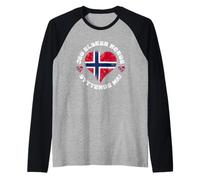 Bella Bandiera Norvegese per Syttende Mai o Giorno Norvegia Maglia con Maniche Raglan