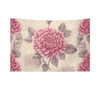Bella bandiera vintage con 4 occhielli, bandiere su un lato in poliestere resistente, striscioni resistenti alle intemperie per dormitori, feste, riprese, festival, decorazione 152,4 x 243,8 cm