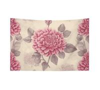 Bella bandiera vintage con 4 occhielli, bandiere su un lato in poliestere resistente, striscioni resistenti alle intemperie per dormitori, feste, riprese, festival, decorazione 61 x 88,9 cm