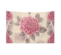 Bella bandiera vintage con 4 occhielli, bandiere su un lato in poliestere resistente, striscioni resistenti alle intemperie per dormitori, feste, riprese, festival, decorazione 89 x 150 cm