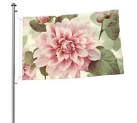 Bella bandiera vintage con fiori rosa, 0,6 x 0,9 m, stampa su entrambi i lati, bandiere da giardino, bandiera da cortile per esterni, bandierine regalo con occhielli, sfondo fotografico, per interni