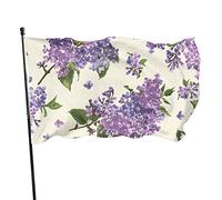 Bella bandiera viola fiore 9,6 x 1,5 m, colori vivaci resistente allo sbiadimento, in poliestere per sport all'aria aperta, con 2 occhielli in ottone