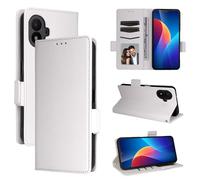 BELLA BEAR Custodia per TCL K70 SE 4G, Cover per Cavalletto, Portafoglio con Magnetico, Custodia protettiva antiurto per TCL K70 SE 4G-Bianco