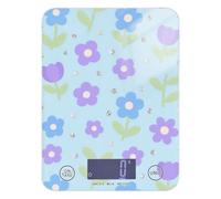 Bella Bilancia digitale per la perdita di peso dei fiori blu-viola per la cucina 5 kg/5 g, scala che pesa in grammi con 4 unità per (utente) (utente) (utente) báscula para pesar Personas