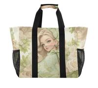 Bella Bionda Principessa Bianca Rosa Utility Bag Per Tronco Pieghevole Con Scomparti Canvas Beach Bag Tote, Bella Bionda Principessa Rosa, 1 size, Moda