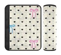 Bella Blu e Rosa Amore Plaid 2 pz Cintura di Sicurezza Copre per Le Donne Stop Cintura di Sicurezza Taglio nel Collo per Aereo forro para cinturon de seguridad