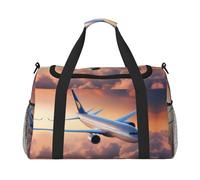 Bella borsa a mano per aerei Sky Airplane Weekender, per donne e uomini, perfetta per frequent flyer, Nero , Taglia unica