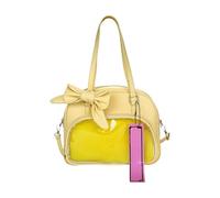 Bella borsa a tracolla con fiocchi borsa a tracolla in pelle PU elegante borsa Itabag stile giapponese messaggeri per display pin donna spalla pelle PU Itabag Lovely archi Crossbody, Giallo, One Size