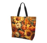 Bella borsa a tracolla con stampa aeroplano cielo - Borse tote per donne, accessori per shopping e viaggi, perfetta per la vita quotidiana e altro ancora, Primavera Girasoli Retro Fiori, Taglia unica