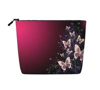 Bella borsa cosmetica a strato singolo con mongolfiera, borsa da viaggio adatta per viaggi di lavoro e uso quotidiano., Bellissime farfalle., taglia unica