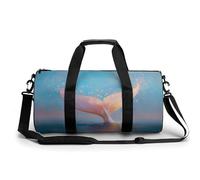 Bella borsa da palestra da viaggio a forma di coda di sirena, per donne e uomini, cilindrica, borsa da allenamento sportiva con tracolla