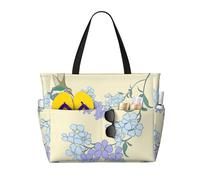 Bella borsa da spiaggia con stampa orchidea viola, 28 l, borsa a tracolla da viaggio impermeabile, borsa da palestra oversize