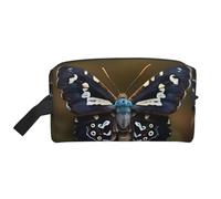 Bella borsa da toilette con stampa di ali di falena per gli uomini, borsa da toilette da viaggio, borsa cosmetica spaziosa per le donne, bianco, Taglia unica