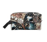 Bella borsa da toilette da viaggio con stampa a farfalla, borsa per il trucco da appendere, grande capacità, organizer versatile per donne e uomini
